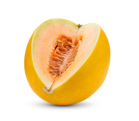 Yellow melon isolated on transparent png