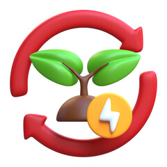 3D Renewable Energy Icon