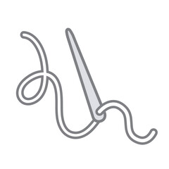 Obraz premium 針と糸のベクターイラスト