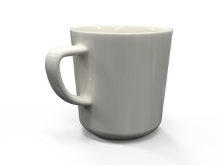 Realistic transparent empty glass​​​ white isolated