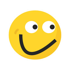 Emoji emoticon yellow face confuse funny symbol illustration smile happy