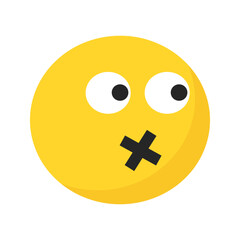Emoji emoticon yellow face confuse funny symbol illustration smile happy