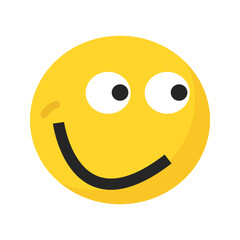 Emoji emoticon yellow face confuse funny symbol illustration smile happy
