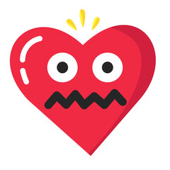 Emoji valentine uncle mustache emoticon yellow pink red face confuse funny symbol illustration smile happy