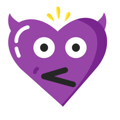 Emoji valentine uncle moustache emoticon yellow pink red face confuse funny symbol illustration smile happy