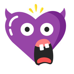 Emoji valentine uncle moustache emoticon yellow pink red face confuse funny symbol illustration smile happy