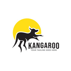 Kangaroo logo icon design template.