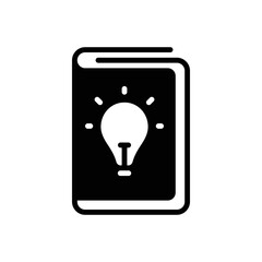 Black solid icon for wisdom