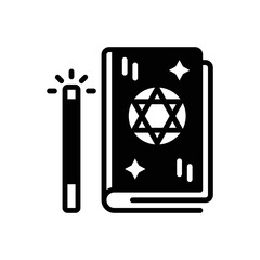 Black solid icon for spell