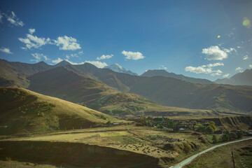 Fototapeta na wymiar mountains in the Republic of North Ossetia-Alania