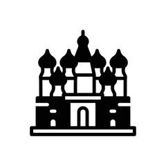 Black solid icon for moscow
