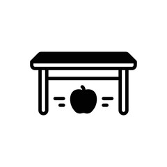 Black solid icon for under