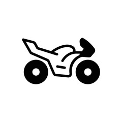 Black solid icon for motorcycles