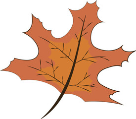 Naklejka premium Thanksgiving Orange Maple Leaves Icon Decorative Illustration Graphic Element