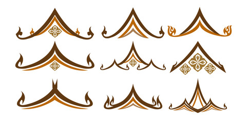 Logo Element Thai House and Building
