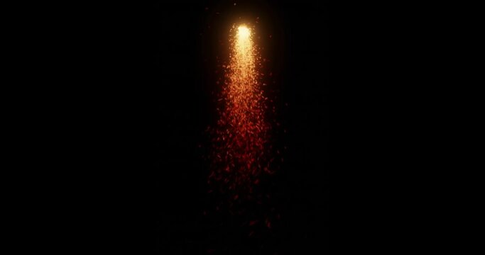 isolated 3d render of fire flames for rocket engine exhaust bursting