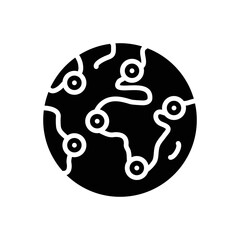 Black solid icon for counties
