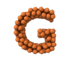 Pumpkin Themed Font  Letter G