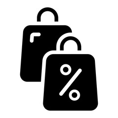 shopping bag glyph icon