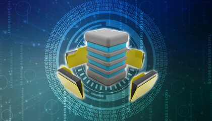 3d illustration of Data sharing concept