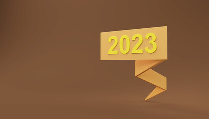 New Year 2023 Creative Design Concept - 3D Rendered Image	

