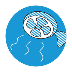 クリップ式扇風機のアイコン