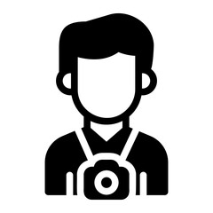 photographer glyph icon