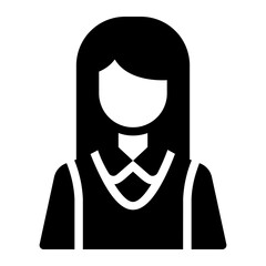 saleswoman glyph icon