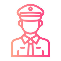 policeman gradient icon