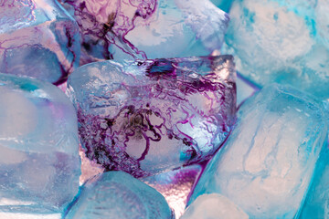 Purple and blue ice 