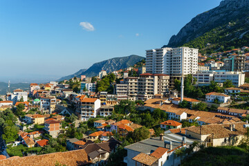 Fototapeta na wymiar City view of Krujë in Albania