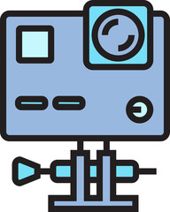 Fototapeta premium action camera icon illustration