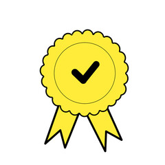 winner line icon vector simple design. Gold