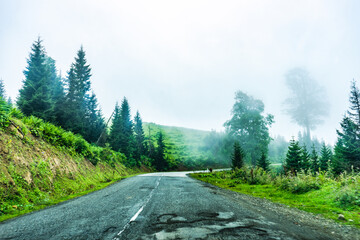 Caucasus mountain in georgian region Guria