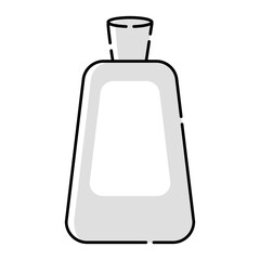 ボトルのイラスト（白黒）