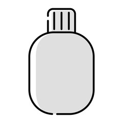 ボトルのイラスト（白黒）