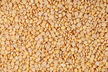Fototapeta premium Peeled split soy beans (Dried Soya Beans, Soybean Grain, Food Grain)