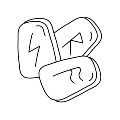 Hand drawn rune illustration.