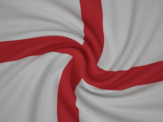 Twisted fabric England flag
