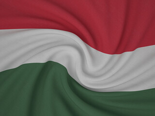 Twisted fabric Hungary flag