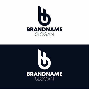 the letters HB. vector logo monogram alphabet minimalist design
