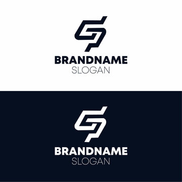 the letters GP. vector logo monogram alphabet minimalist design