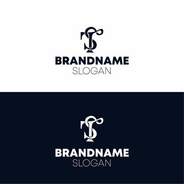 the letters TS. vector logo monogram alphabet minimalist design