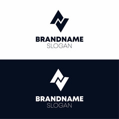 the letters AV. vector logo monogram alphabet minimalist design