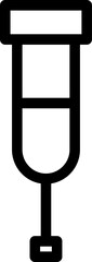 Crutch icon, Walking aid icon.