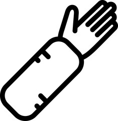 Arm splint icon.