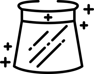 Medical Face shield mask icon.