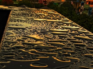 Sunset water droplet
