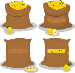 Set of big bags with natural product food