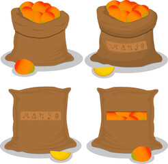 Set of big bags with natural product food